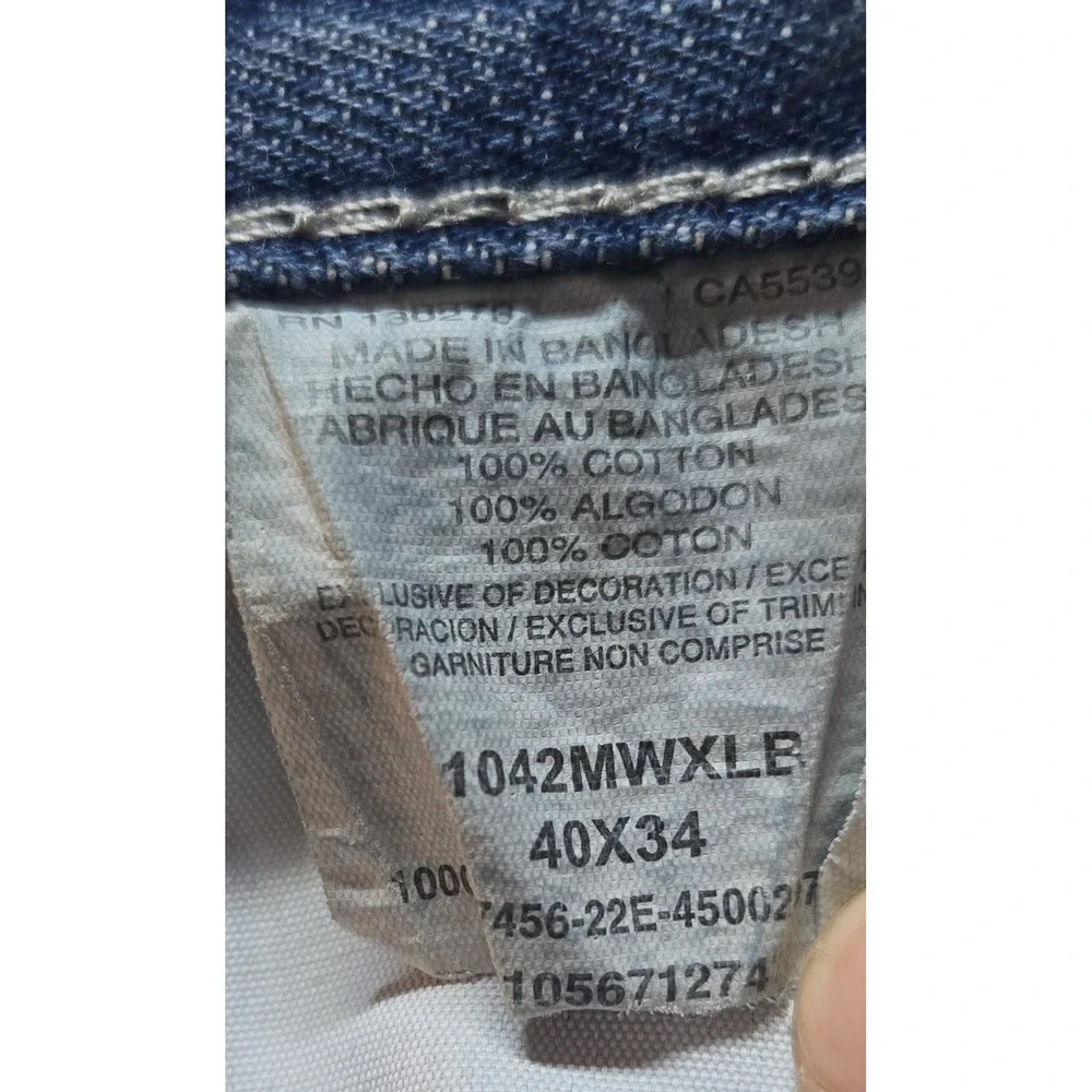 Wrangler 20X Mens Jeans 40x34 Blue‎ Denim Straight Leg Casual Workwear